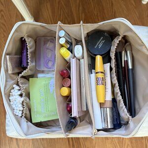 Large Travel Makeup Organizer Bag • Cosmetic & Toiletry Case